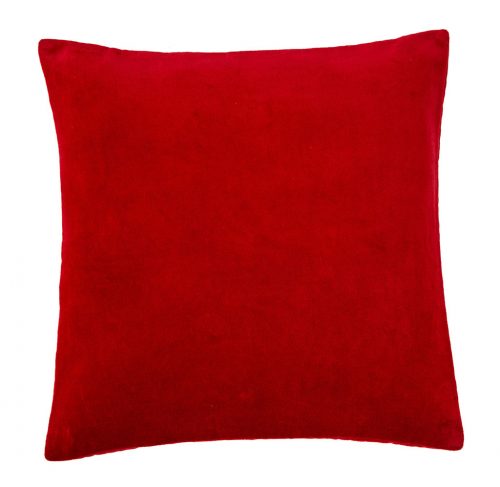 PACHA CERISE (вишневый). Подушка декоративная 100% Хлопок-Бархат. Производитель Blanc des Vosges, Франция (страна производства Индия)