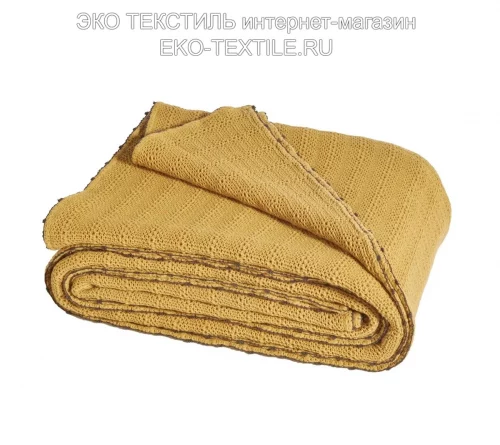 ARTESIA MIEL желтый. Покрывало 100% Хлопок-StoneWashed. Blanc des Vosges Франция-Португалия. ЭКО ТЕКСТИЛЬ интернет-магазин (1)