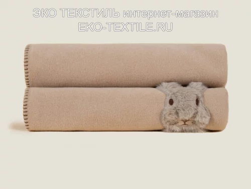 Frati SWEET RABBIT BEIGE БЕЖЕВЫЙ Плед 30% вискоза 70% полиэстер. Frati Home Италия. ЭКО ТЕКСТИЛЬ интернет-магазин (2)