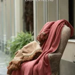 Frati SOFT BAMBOO BISCOTTO с тесьмой Matisse желто-коричневый Плед Бамбук-Полиэстер Frati Home Италия ЭКО ТЕКСТИЛЬ интернет-магазин ( (4)