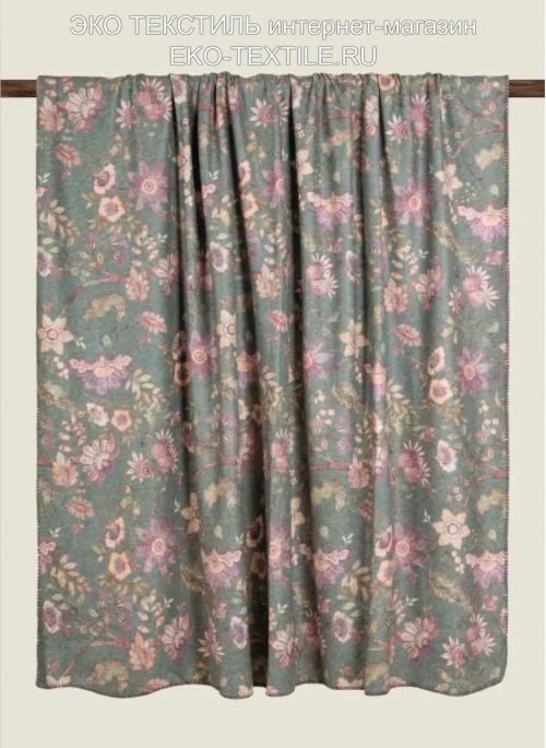 Frati SOFT BAMBOO ENGLISH MORRIS GREEN зеленый 150х200 Плед Бамбук-Полиэстер Frati Home Италия ЭКО ТЕКСТИЛЬ интернет-магазин (1)