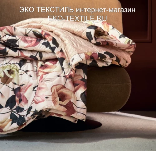 RHAPSODIE aubepine бежевый стеганое покрывало 100% Хлопок-Сатин Blanc des Vosges Франция-Португалия ЭКО ТЕКСТИЛЬ интернет-магазин (1)