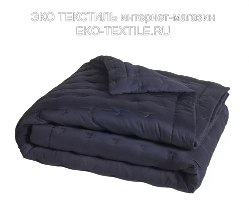Alcove blue corinthe темно-синий стеганое покрывало 100 Хлопок-Сатин Blanc des Vosges Франция-Португалия ЭКО ТЕКСТИЛЬ интернет-магазин