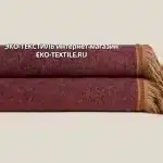 Frati SOFT BAMBOO BURGUNDY с тесьмой BRIGITTE бордовый Плед Бамбук-Полиэстер Frati Home Италия ЭКО ТЕКСТИЛЬ интернет магазин (2)