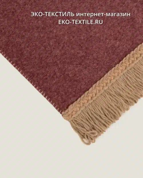Frati SOFT BAMBOO BURGUNDY с тесьмой MATISSE бордовый Плед Бамбук-Полиэстер Frati Home Италия ЭКО ТЕКСТИЛЬ интернет магазин (1)