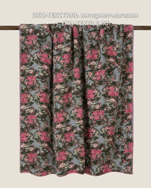 Frati SWEET ROSES ROSA розовый Плед 55% овечья шерсть 45% полиэстер Frati Home Италия ЭКО ТЕКСТИЛЬ интернет магазин