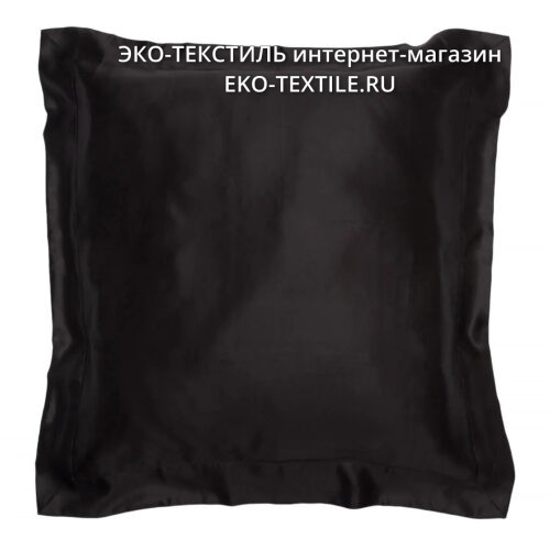 GIN BLACK черный Наволочка 100 шелк Mulberry Gingerlily Англия-Китай ЭКО ТЕКСТИЛЬ интернет-магазин