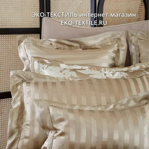 GIN FRASER бежевый Наволочка 100 шелк Mulberry Gingerlily Англия ЭКО ТЕКСТИЛЬ интернет-магазин (3)